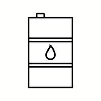 icône de ligne de vecteur de baril de pétrole unique