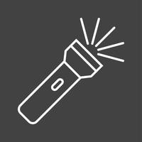 icône de ligne de vecteur de lampe de poche unique