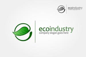 modèle de logo vectoriel de l'industrie écologique. modèle de logo d'icône de feuille abstraite créative 2.0 pour votre entreprise.