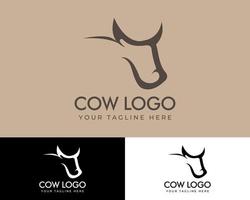 création de logo de vache. vecteur eps.10