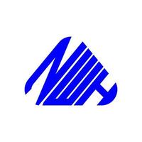 conception créative du logo de lettre nwh avec graphique vectoriel, logo simple et moderne nwh. vecteur