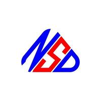 conception créative du logo lettre nsd avec graphique vectoriel, logo simple et moderne nsd. vecteur