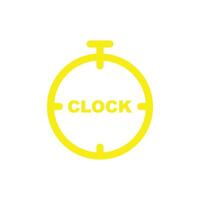 eps10 montre vectorielle jaune ou icône d'art abstrait chronomètre isolé sur fond blanc. symbole d'alarme ou d'horloge dans un style moderne simple et plat pour la conception, le logo et l'application mobile de votre site Web vecteur