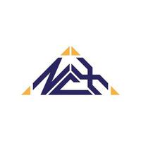 conception créative du logo de lettre ncx avec graphique vectoriel, logo ncx simple et moderne. vecteur