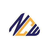conception créative du logo de lettre ncw avec graphique vectoriel, logo ncw simple et moderne. vecteur