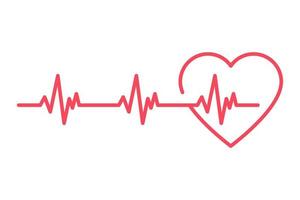 icônes vectorielles de cardiogramme de battements de coeur vecteur