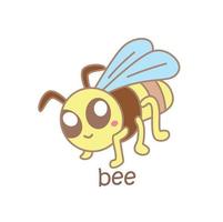 alphabet b pour abeille illustration vecteur clipart