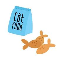 chat nourriture animal biscuit illustration vecteur clipart