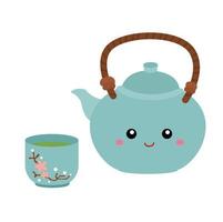 nourriture japonaise thé chaud illustration clipart vectoriel