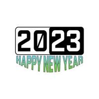 bonne année 2023 vector design illustration avec fond blanc.