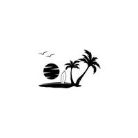 Bonjour logo d'été. illustration vectorielle de logo de plage d'été vecteur