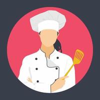 femme chef à la mode vecteur