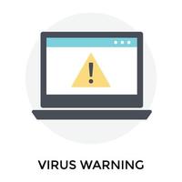 avertissement de virus à la mode vecteur