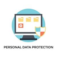 protection des données à la mode vecteur