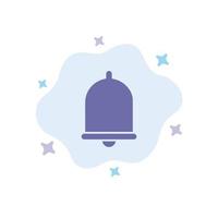 icône bleue sonore de notification de cloche d'alerte sur fond de nuage abstrait vecteur