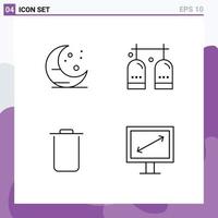 pack d'icônes vectorielles stock de 4 signes et symboles de ligne pour les ensembles d'activités agricoles éléments de conception vectoriels modifiables en diagonale de gaz vecteur