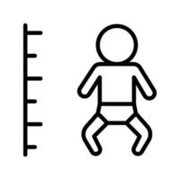 illustration vectorielle de croissance de bébé sur un fond. symboles de qualité premium. icônes vectorielles pour le concept et la conception graphique. vecteur