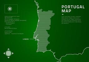 Portugal map tech free vector