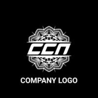 logo de forme de mandala de redevance de lettre de ccn. logo d'art de brosse ccn. logo ccn pour une entreprise, une entreprise et un usage commercial. vecteur