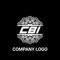 logo de forme de mandala de redevance de lettre de cbi. logo d'art au pinceau cbi. logo cbi pour une entreprise, une entreprise et un usage commercial. vecteur