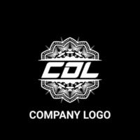 cdl lettre redevance mandala forme logo. logo d'art de brosse cdl. logo cdl pour une entreprise, une entreprise et un usage commercial. vecteur
