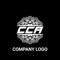 logo de forme de mandala de redevance de lettre de cca. logo d'art au pinceau cca. logo cca pour une entreprise, une entreprise et un usage commercial. vecteur