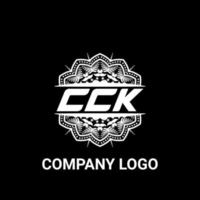 cck lettre redevance mandala forme logo. logo d'art au pinceau cck. cck logo pour une entreprise, une entreprise et un usage commercial. vecteur