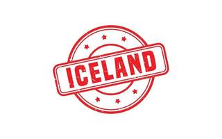 Caoutchouc de timbres d'islande avec style grunge sur fond blanc vecteur