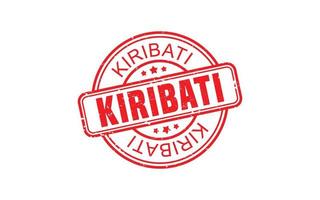 timbre kiribati en caoutchouc avec style grunge sur fond blanc vecteur