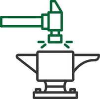 conception d'icône créative d'enclume vecteur