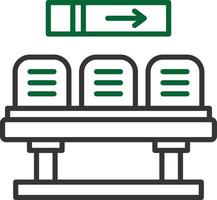 conception d'icône créative de salle d'attente vecteur