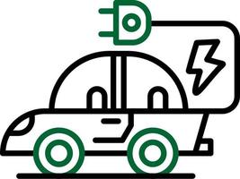 conception d'icône créative de voiture électrique vecteur