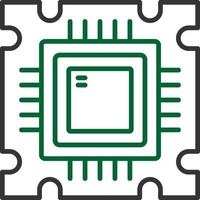 conception d'icône créative de processeur vecteur