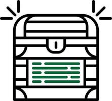 conception d'icône créative de coffre au trésor vecteur