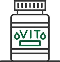 conception d'icônes créatives de vitamines vecteur