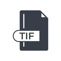 icône de format de fichier tif. icône remplie d'extension tif. vecteur