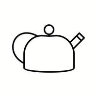 icône de ligne de vecteur de bouilloire unique