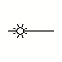 icône de ligne de vecteur de luminosité unique