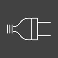icône de vecteur de ligne de prise électrique unique