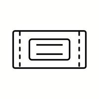 icône de ligne vectorielle de billets uniques vecteur