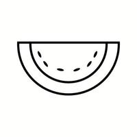 icône de ligne de vecteur de melon unique