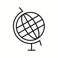 icône de ligne de vecteur de globe unique