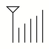 icône de ligne de vecteur de signal unique