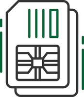 conception d'icône créative de carte sim vecteur