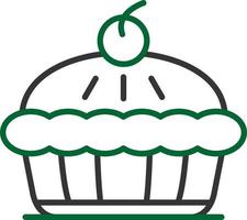 conception d'icône créative de tarte aux pommes vecteur