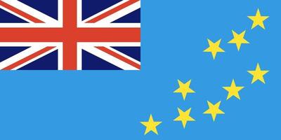 drapeau tuvalu. couleurs et proportions officielles.