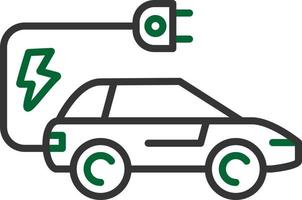 conception d'icône créative de voiture électrique vecteur