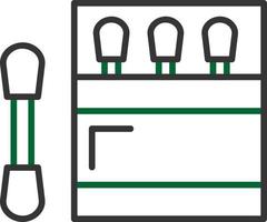 conception d'icônes créatives de cotons-tiges vecteur