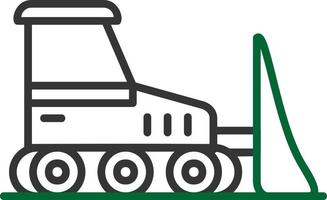 conception d'icône créative de bulldozer vecteur