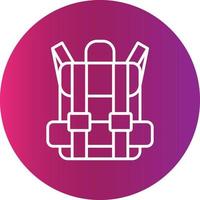 conception d'icône créative de sac de voyage vecteur